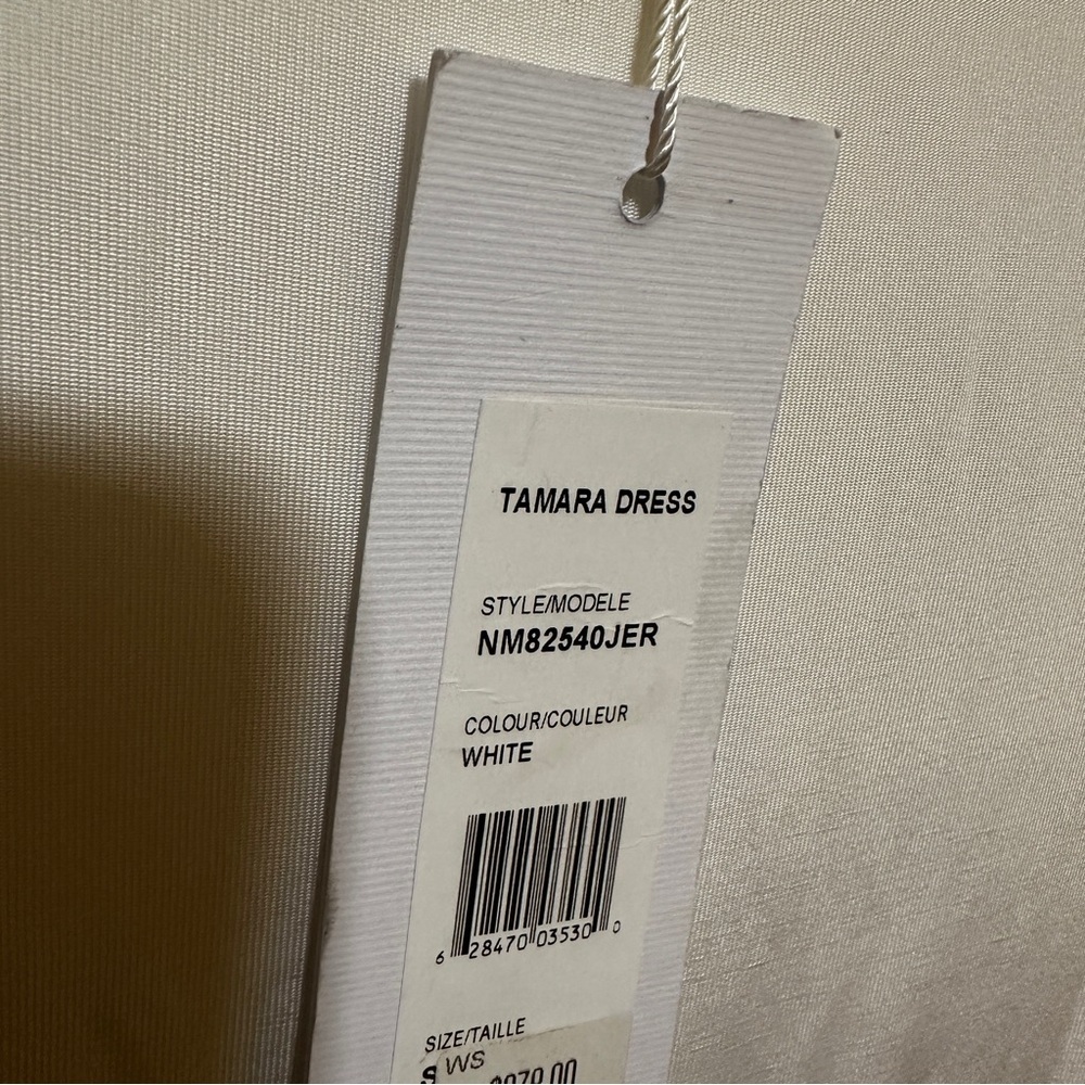 NWT Ronny Kobo Women's White Tamara Jersey Lace-up Slit Dress sz small reg $480 - Picture 7 of 7
